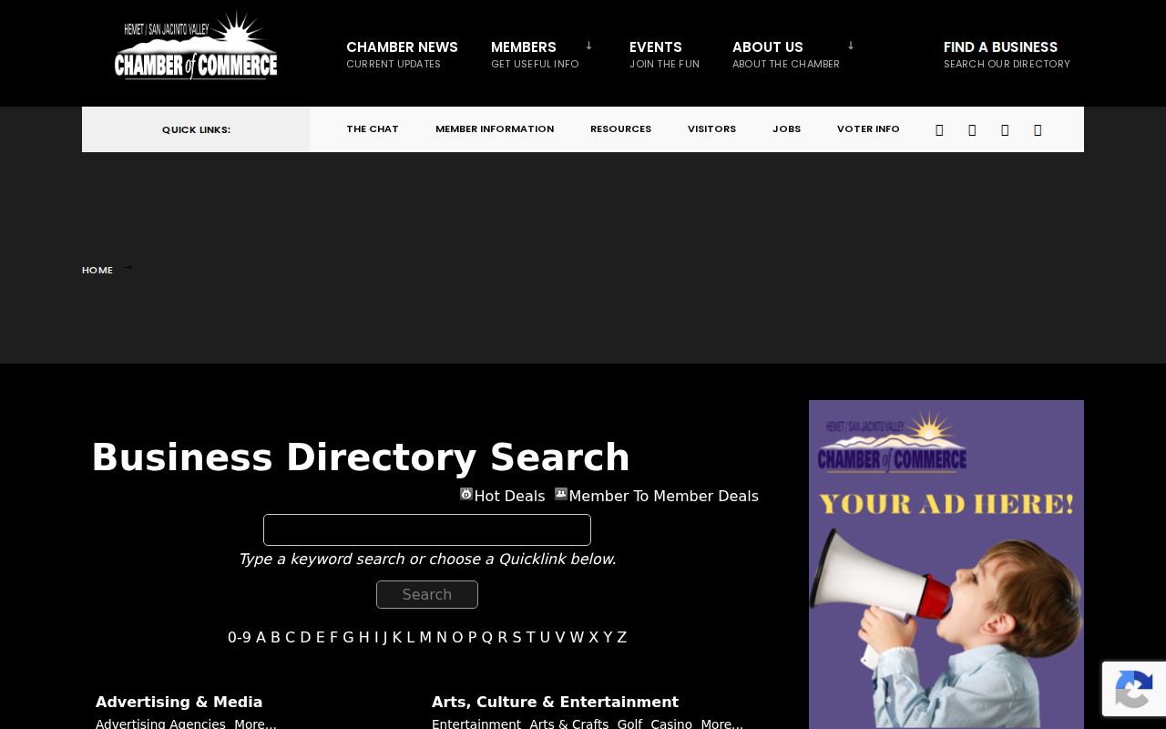 Hemet people directories local Chamber member business listings